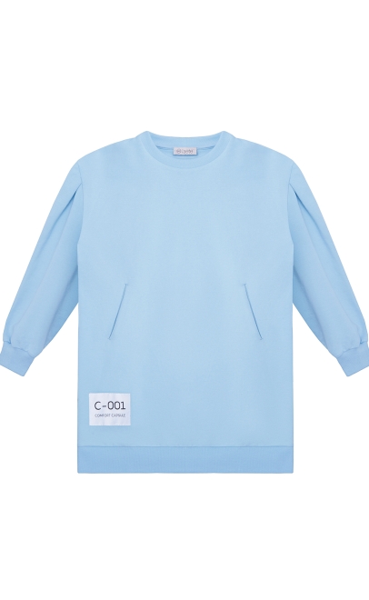 Толстовка для девочки голубой (30436-2) фото