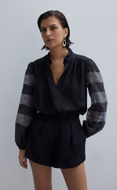 Рубашка женская чёрный (61945-2) фото