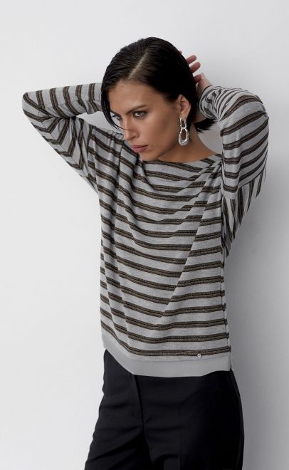 Лонгслив женский светло-серый (56498-2) фото