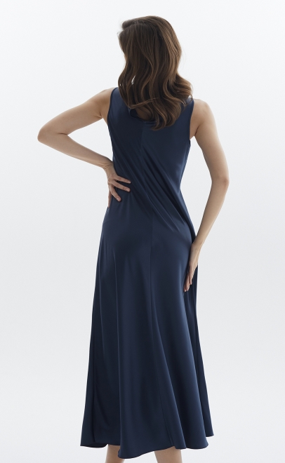 Сорочка женская с кружевом полуночный синий (60556-1) фото