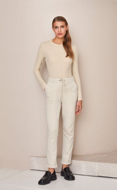 Лонгслив женский молочный (61765-2) фото