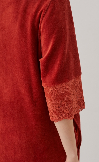 Халат домашний терракотовый (20472-3) фото