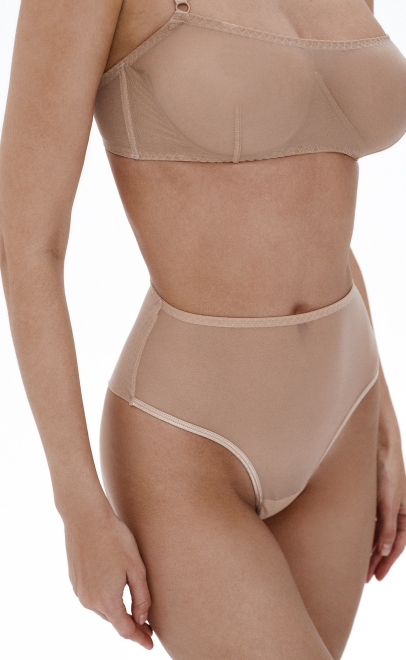 Трусики бразилиана бежевый (CN-04-3) фото