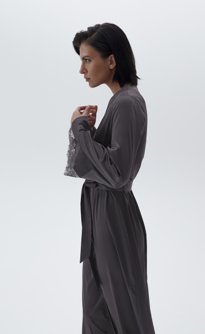 Халат женский серый (60592-1) фото