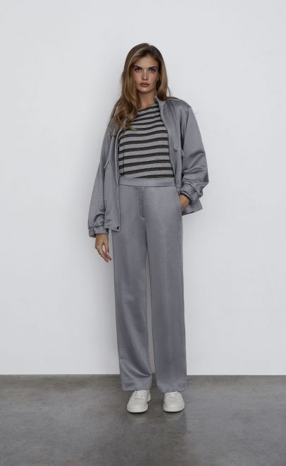 Брюки летние женские серый металлик (30557-2) фото