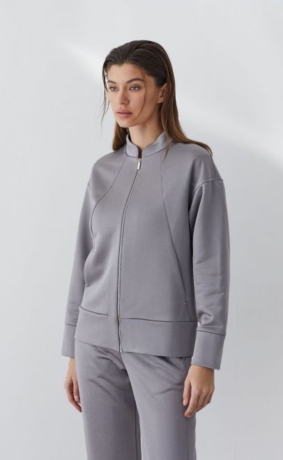 Толстовка летняя женская серый металлик (30555-2) фото