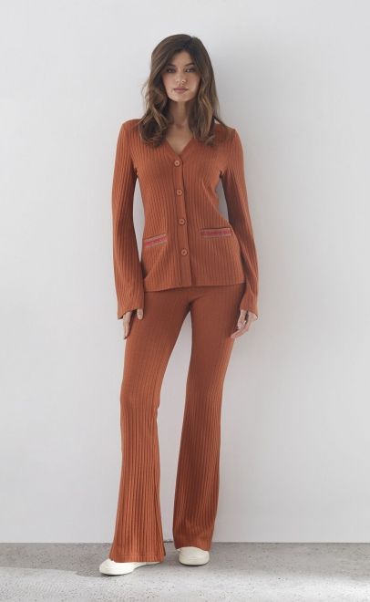 Кардиган женский терракотовый (30497-1) фото