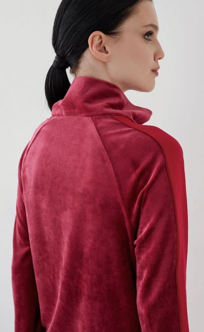 Костюм домашний женский вишневый (20466-1) фото