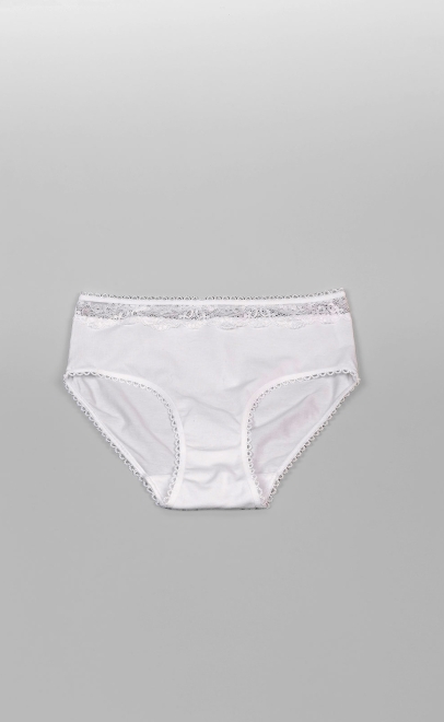 Трусики слип из хлопка (100% натурально) белый (M-004-1) фото