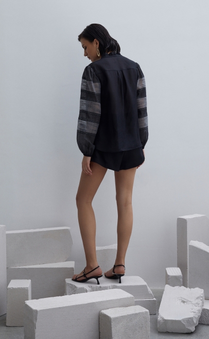 Рубашка женская чёрный (61945-2) фото