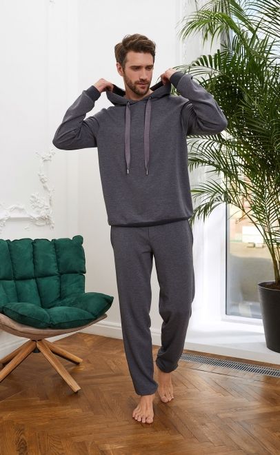 Костюм домашний мужской тёмно-серый (30371-2-2/30377-2-2) фото