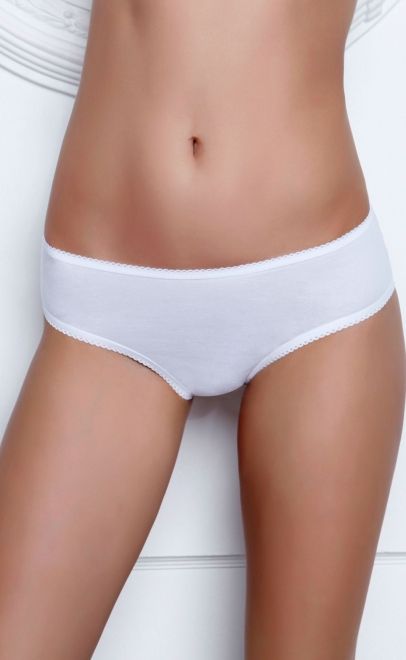 Трусики слип из хлопка белый (M-012-1) фото