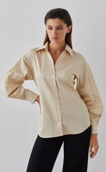 Рубашка женская бежевый (55450-2) фото