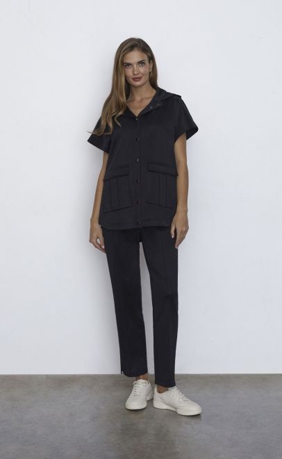 Брюки женские чёрный металлик (30577-4) фото