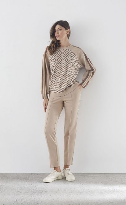 Брюки женские бежевый (30506-2) фото
