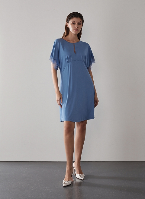 Сорочка женская из вискозы с кружевом фото