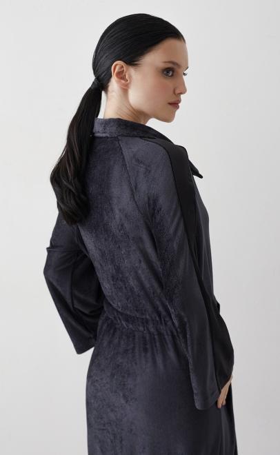 Халат домашний женский чёрный (20459-2) фото