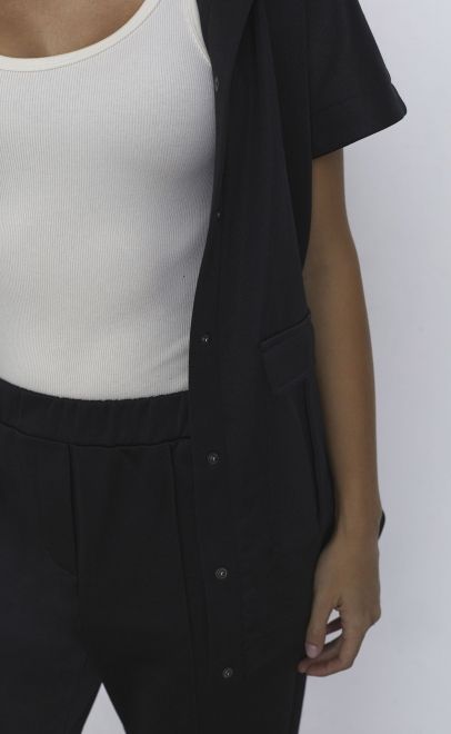 Брюки женские чёрный металлик (30577-4) фото