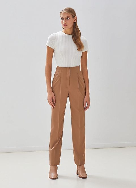 Брюки прямые без пояса женские фото