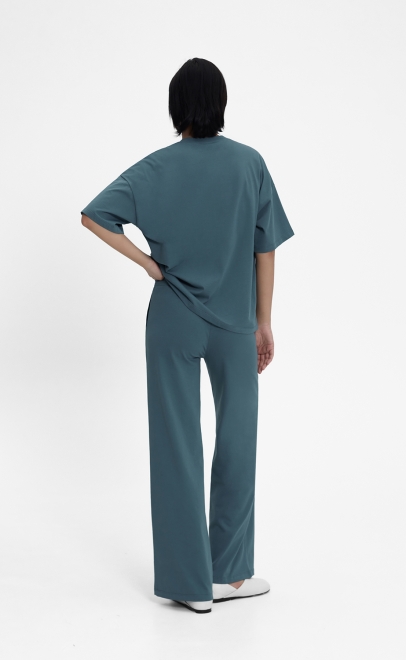 Пижама с брюками женская зелёный (55515-4) фото
