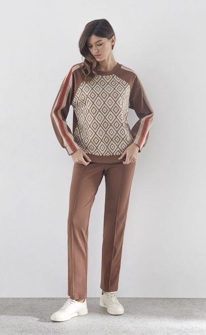 Джемпер женский коричневый (30502-1) фото