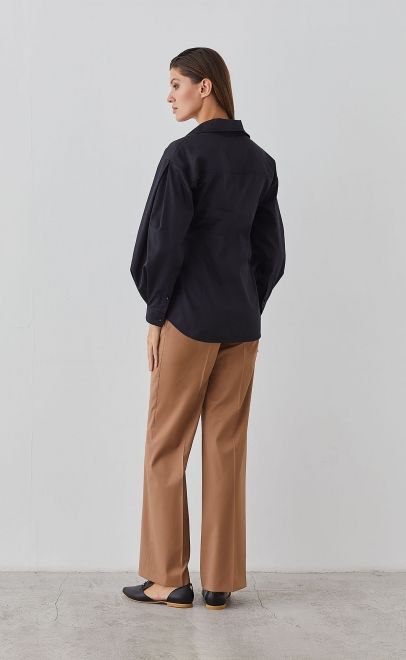 Брюки прямые женские бежевый (13006) фото