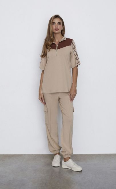 Брюки женские бежевый (30505-2) фото