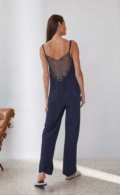 Брюки пижамные тёмно-синий (51961-2) фото