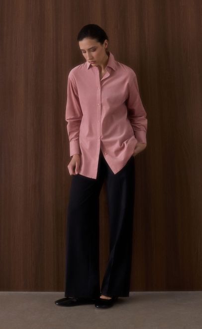 Рубашка женская тёмная пудра (61773) фото