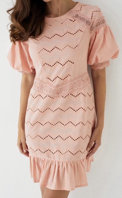 Платье женское пудренный (55478-2) фото