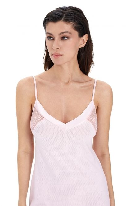 Сорочка женская с кружевом светло-розовый (52109) фото