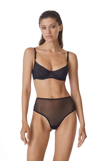 Бюстгальтер с мягкой чашкой чёрный (LC-01) фото