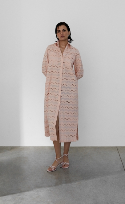 Платье женское пудренный (55483-2) фото