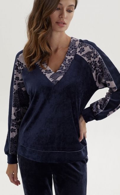 Костюм домашний женский тёмно-синий (23317) фото