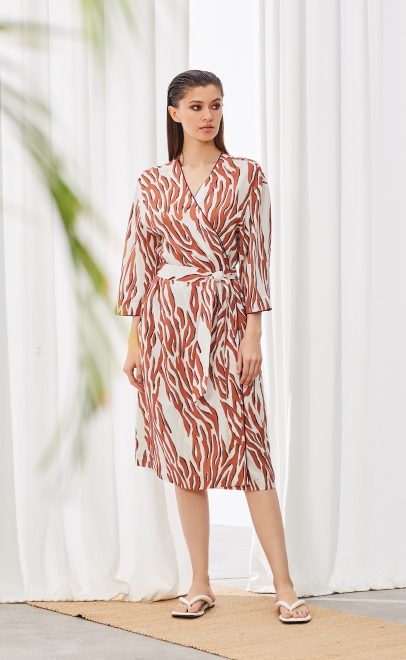 Халат летний женский геометрия (61740-2) фото