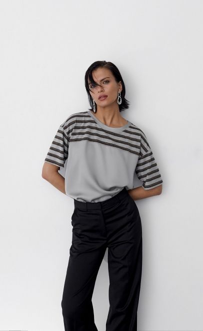 Топ женский светло-серый (56497-2) фото