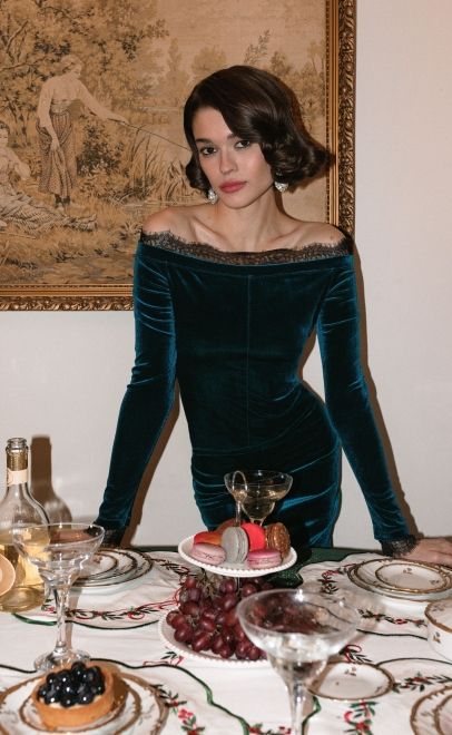 Юбка женская бархатная изумруд (AG-07-3) фото