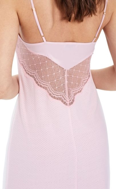 Сорочка женская с кружевом светло-розовый (52109) фото