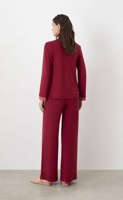 Костюм домашний женский бордовый (30489-1) фото