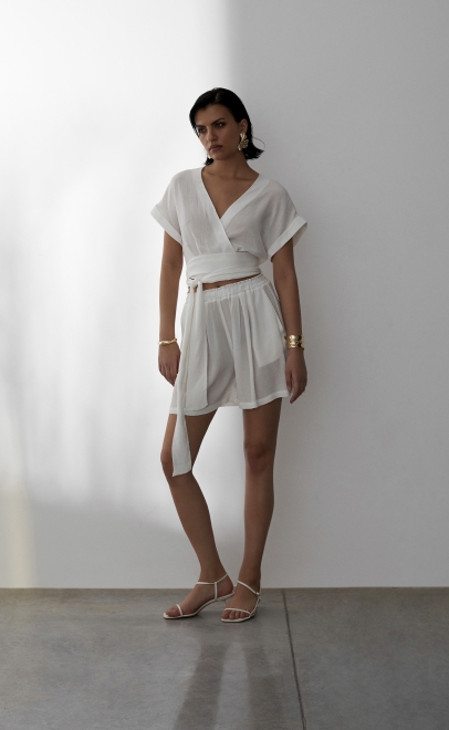 Шорты женские белый (61954-3) фото