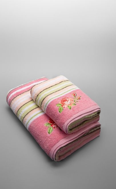 Комлект полотенец из хлопка (большое и среднее)  (Лаура-1К) фото