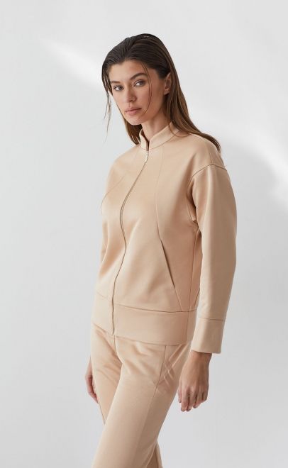 Толстовка летняя женская бежевый металлик (30555-1) фото