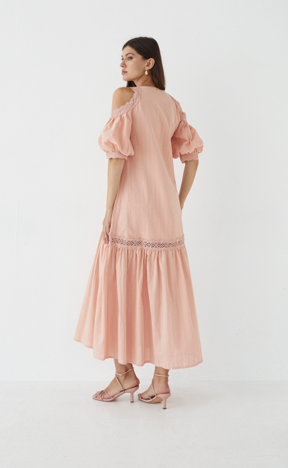 Платье женское пудренный (55479-2) фото