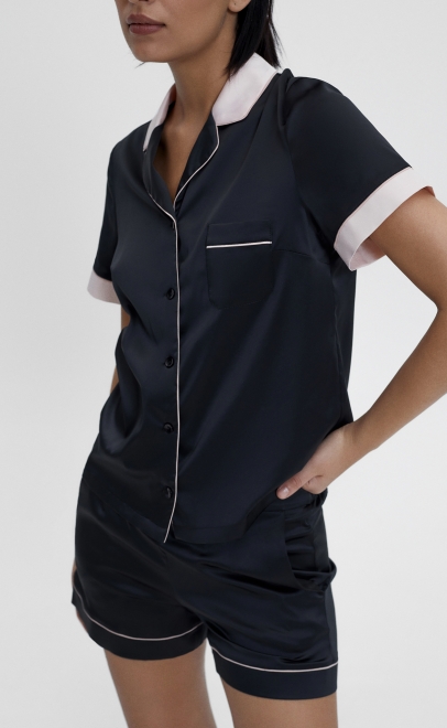 Пижама с шортами чёрный (60584) фото