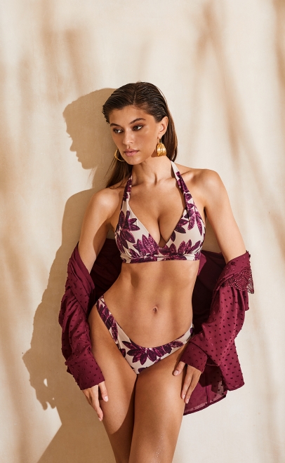 Купальник раздельный-треугольная формованная чашка с эффектом push-up  (211105L+211140N) фото