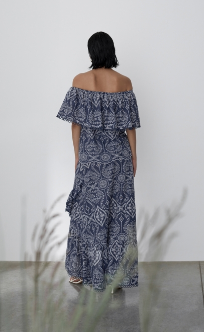 Топ женский тёмно-синий/белый (55474-3) фото