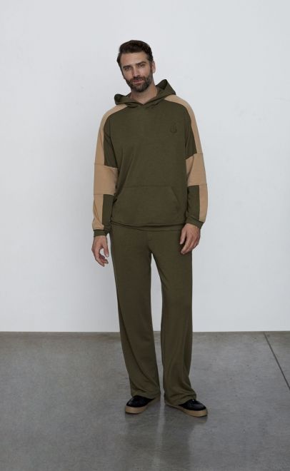 Брюки мужские  оливково-зелёный (30585-1) фото