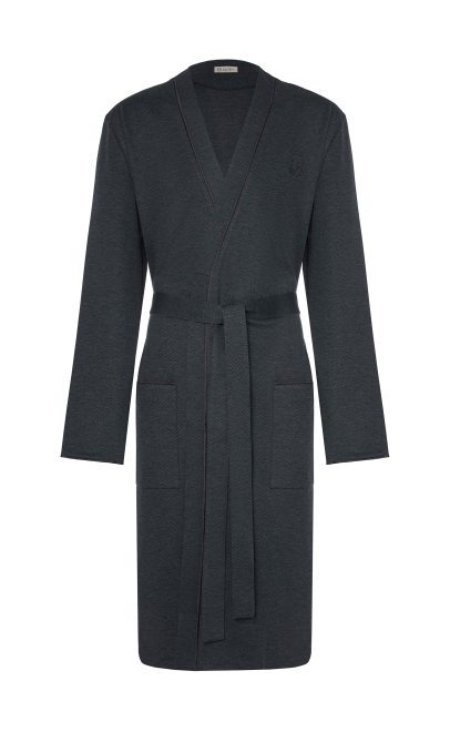 Халат домашний мужской серо-зелёный (30471-1) фото