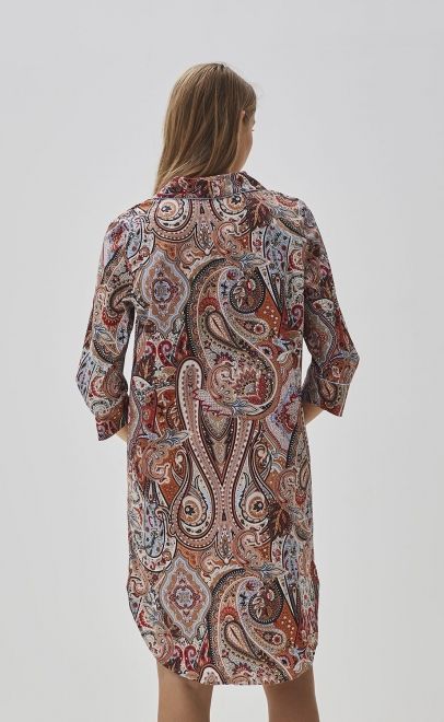 Рубашка-халат домашняя женская бежевый фото