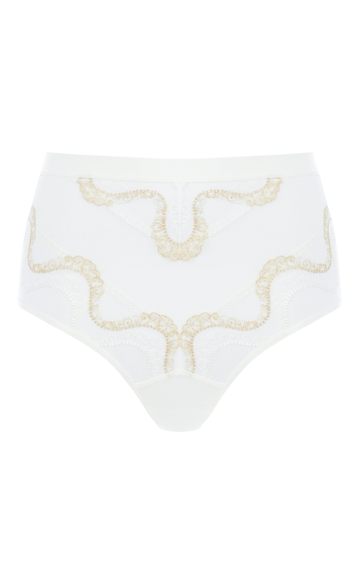 Трусики слип макси молочно-золотой (N07-211-1) фото